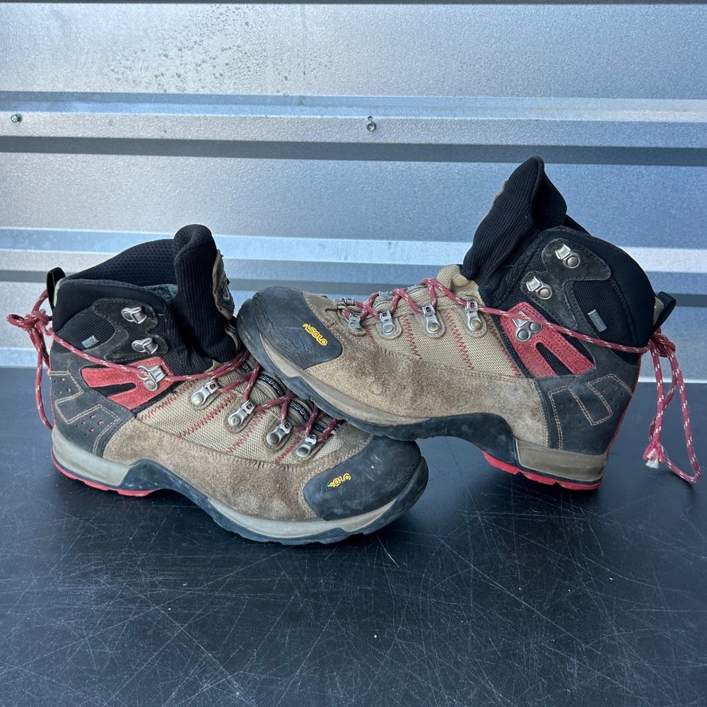 Asolo Fugitive GTX Mens Hiking Boots 10 Tan GoreTex Vibram Outdoor Gorpcore